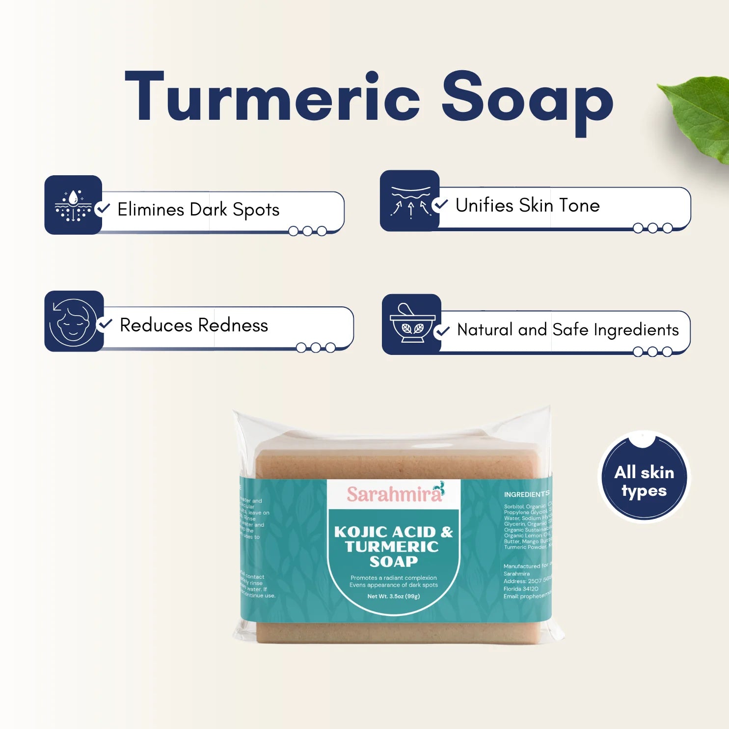 Kojic Acid & Turmeric Soap